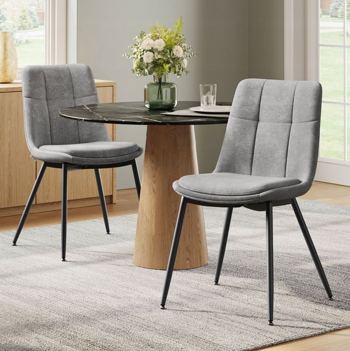 Zestaw 2 Krzeseł Do Jadalni Vasagle Szare Kdc151G01 Powystawowy