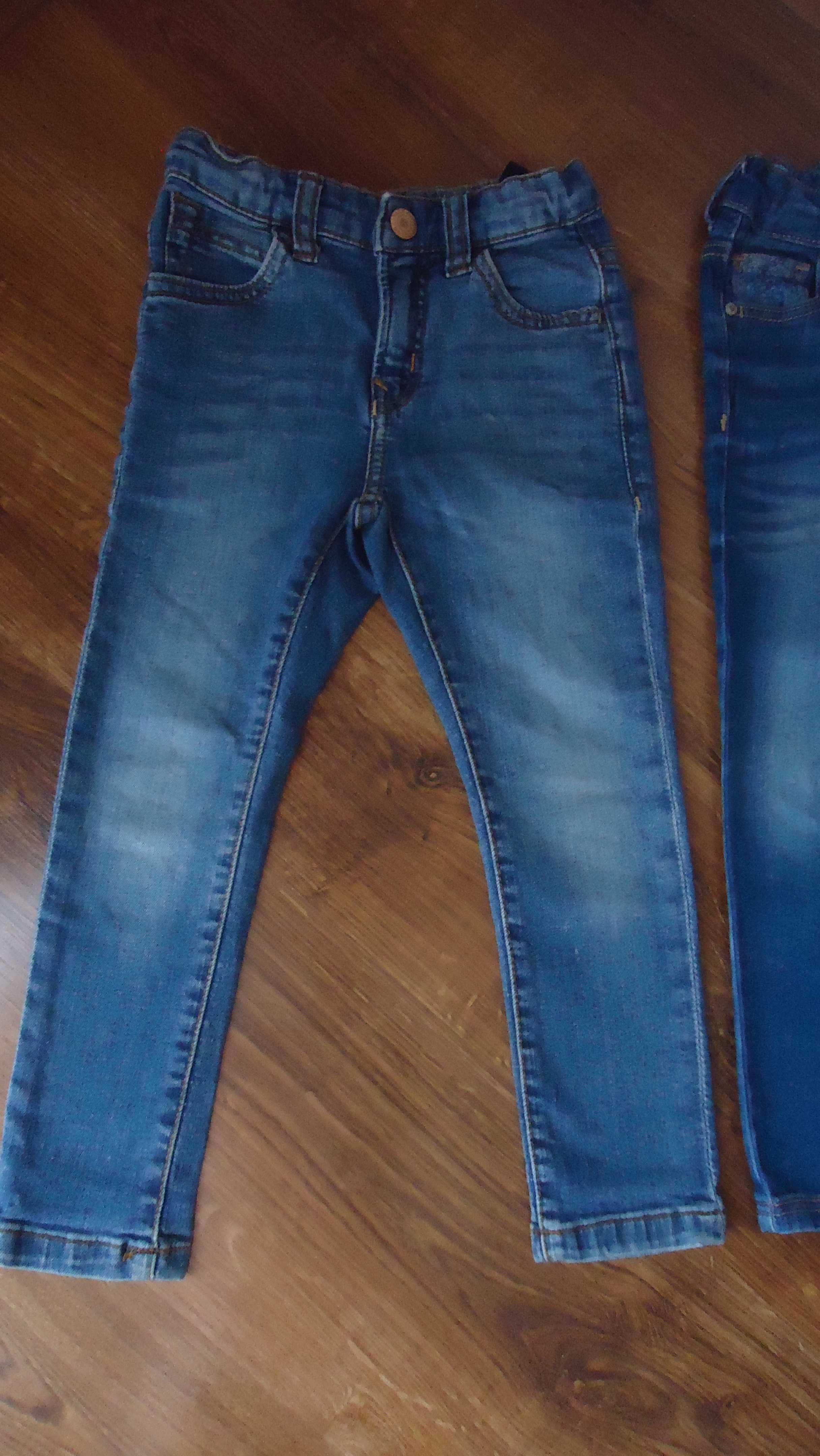 r.104 dżinsowe spodnie ZARA jeansy RESERVED spodnie regulowane