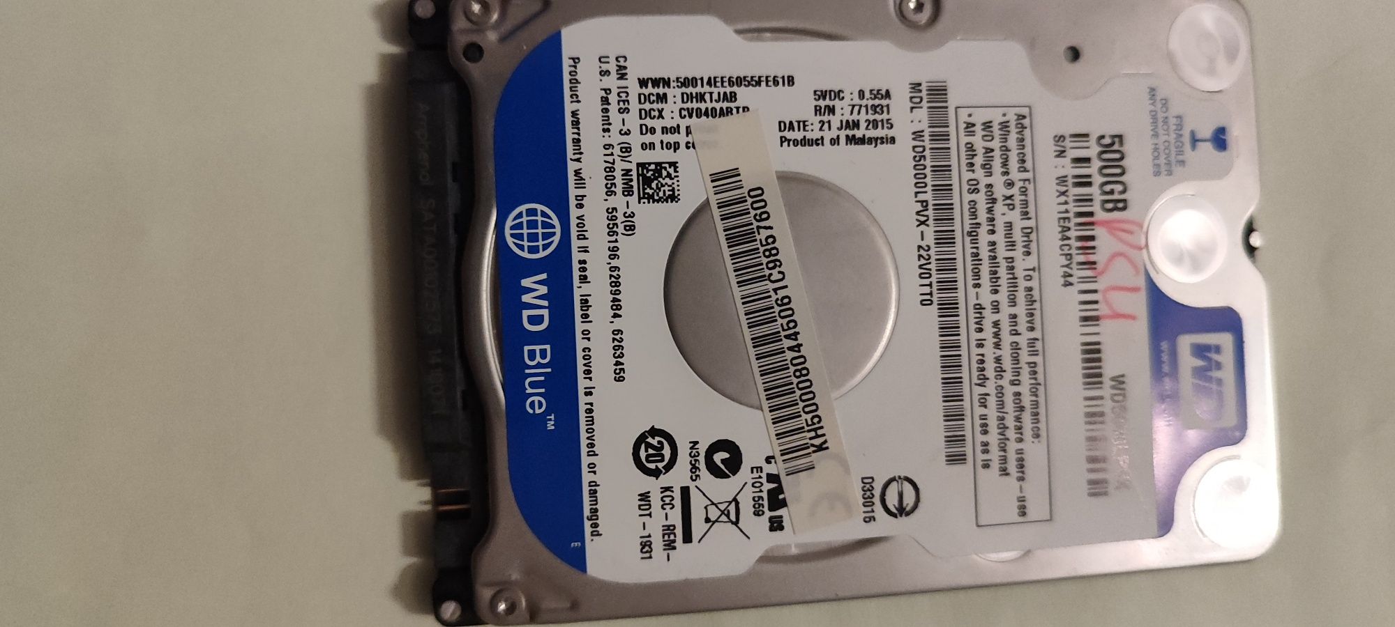 Discos rígidos 500gb e 250gb