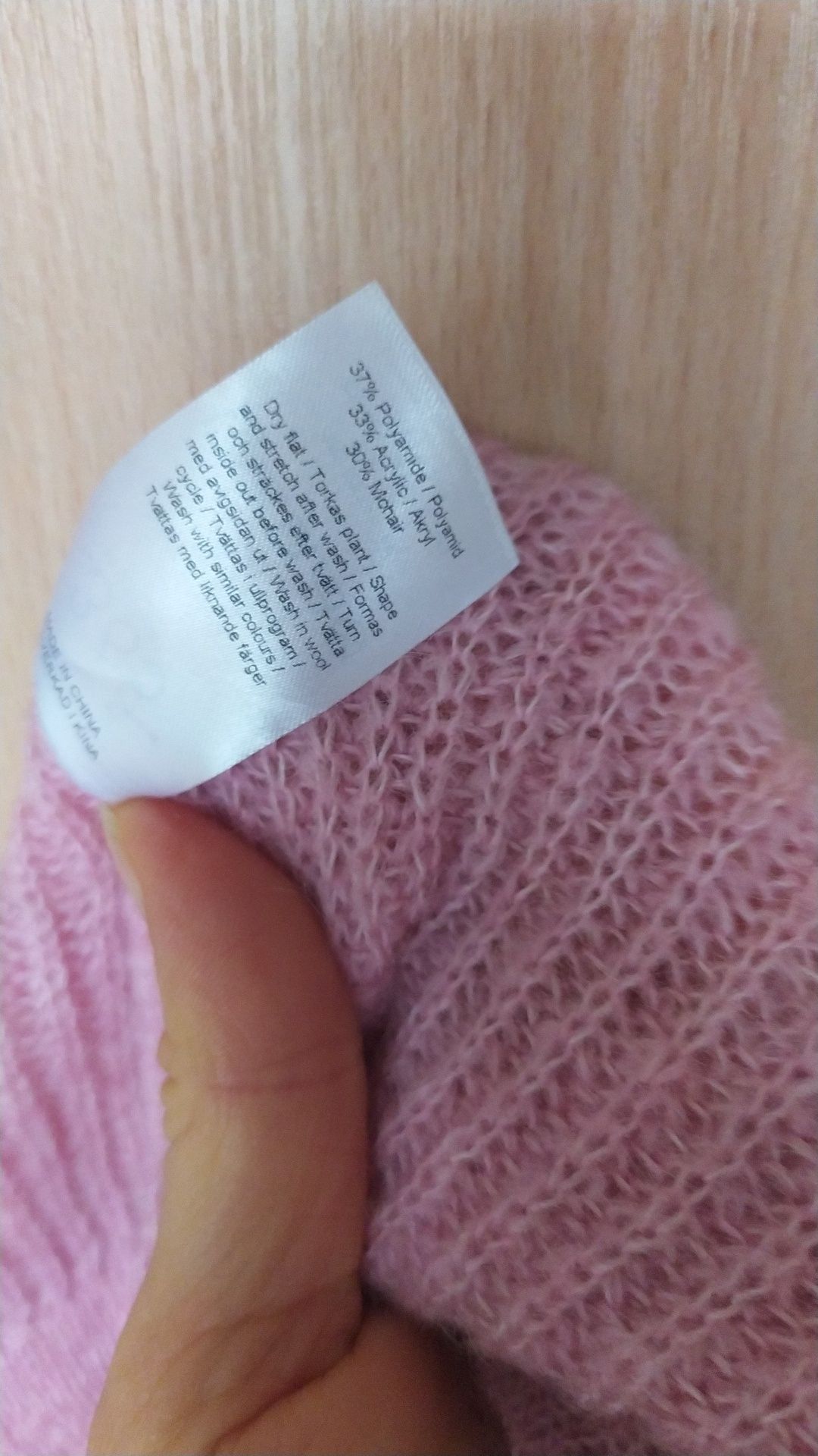 Three sixty five 365 M duze luzne sweter moher jak nowy taranko tatuum