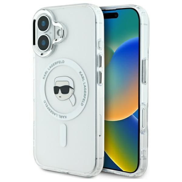 Karl Lagerfeld KLHMP16SHLSKIH iPhone16 6.1" biały/white hardcase IML
