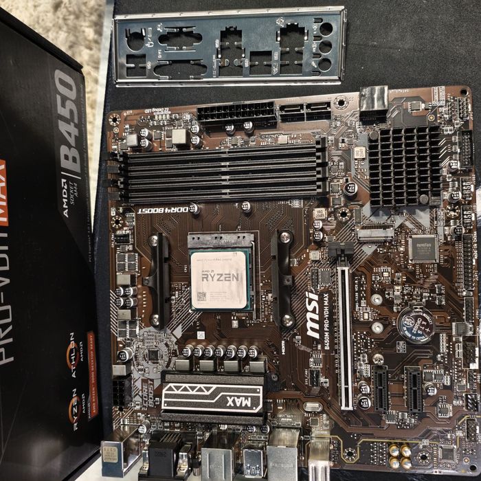 Комплект msi b450m-vdh max, ryzen 5 PRO 2400GE, deppcooll 200T