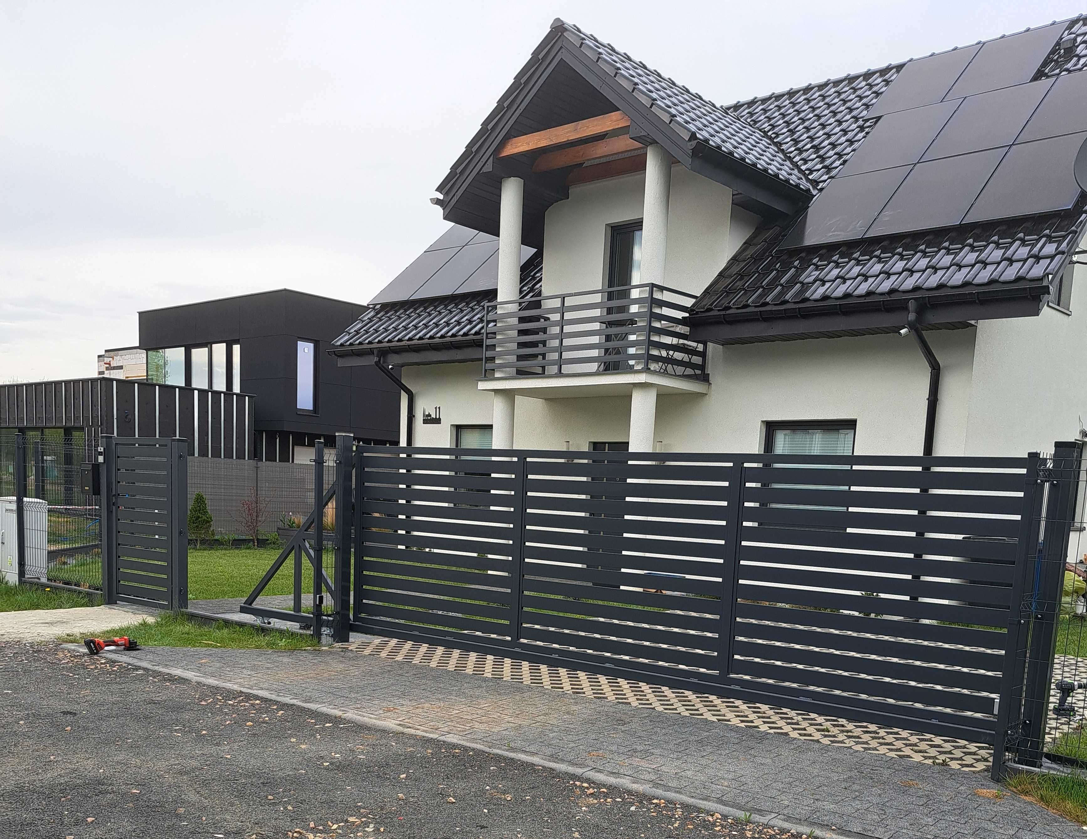 Brama-furtka żaluzjowe, sztachety metalowe, palisadowe,przesuwne,itp