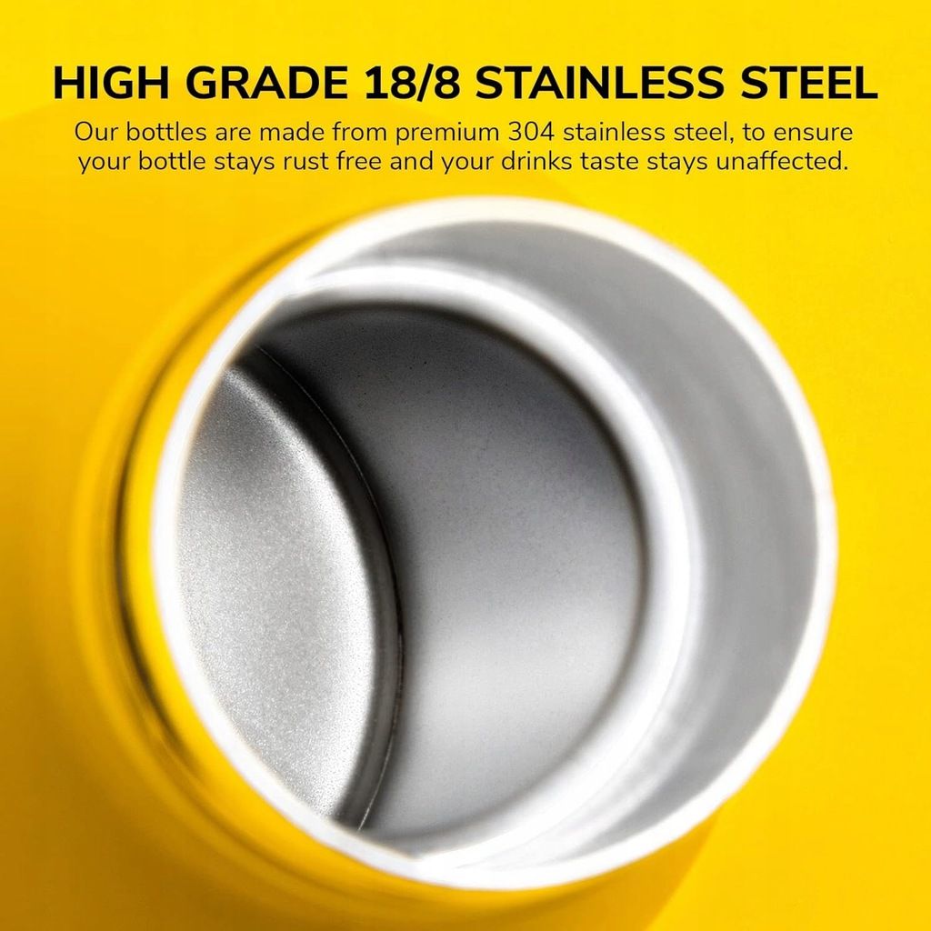 Termos, butelka ze stali nierdzewnej Proworks 1000 ml 1L żółty