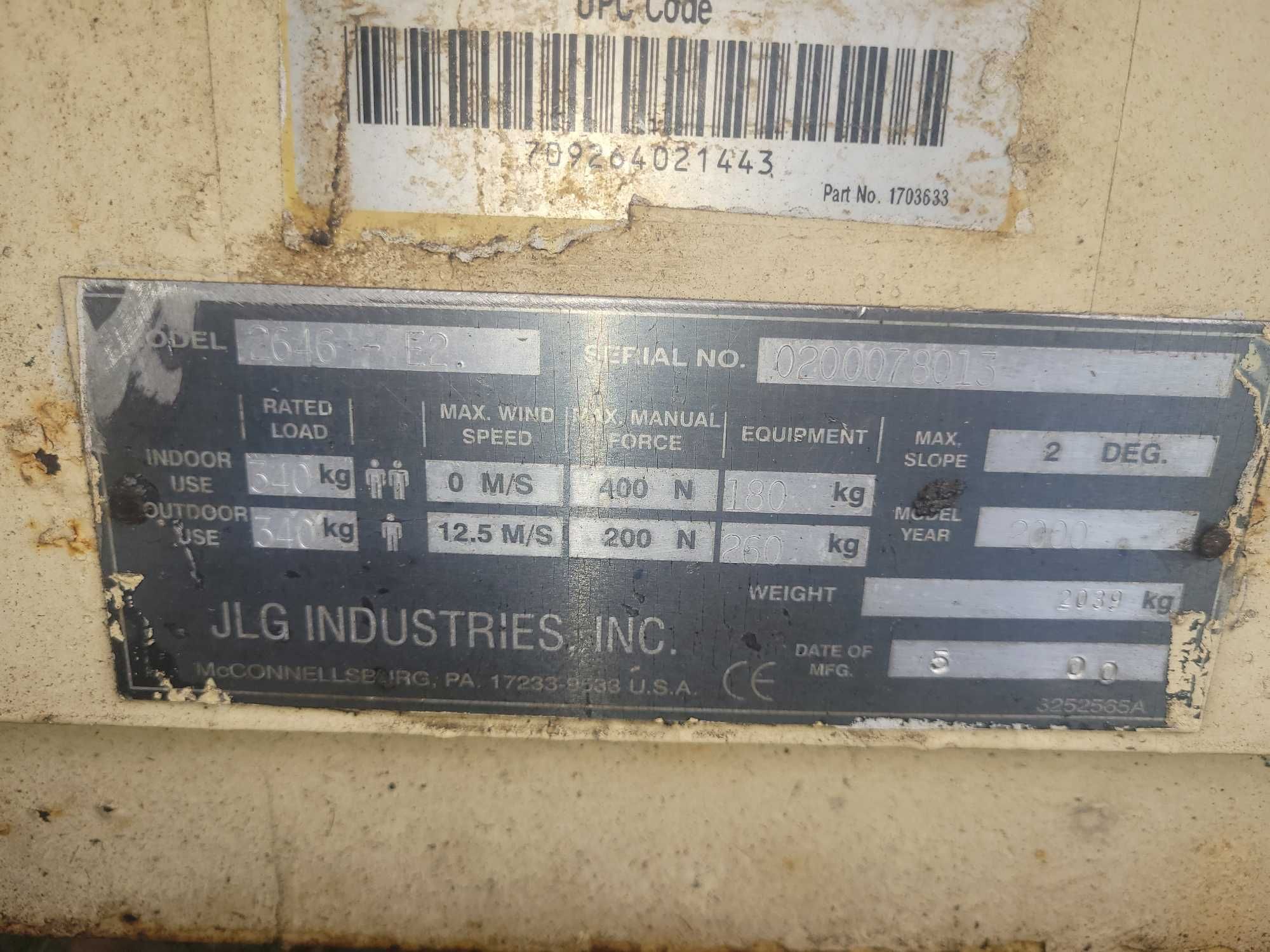 Podnośnik Nożycowy JLG 2646-E2