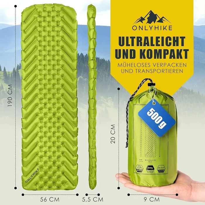 Надлегкий туристичний килимок карімат Onlyhike
