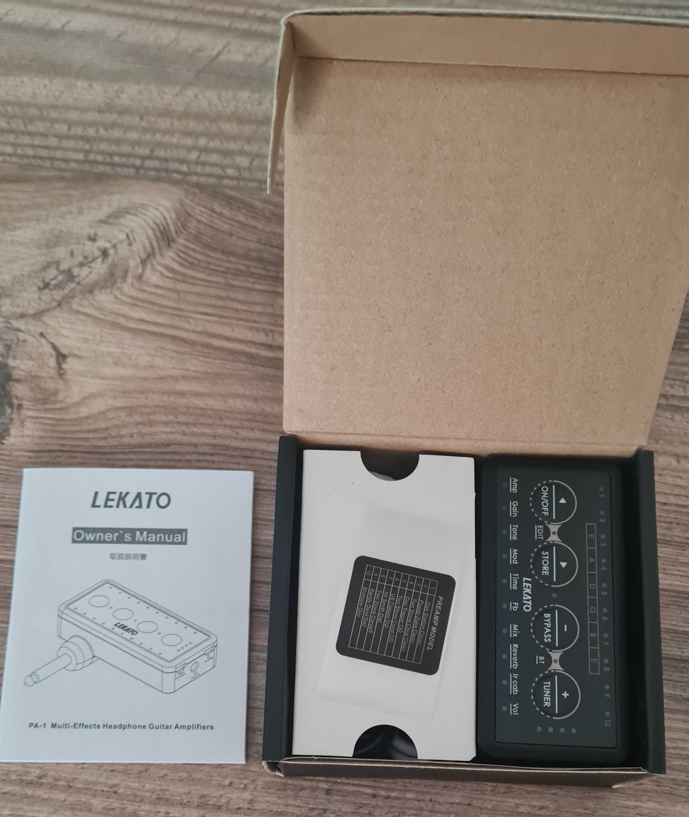 Lekato процесор електрогітари педалборд з bluetooth аудіо.