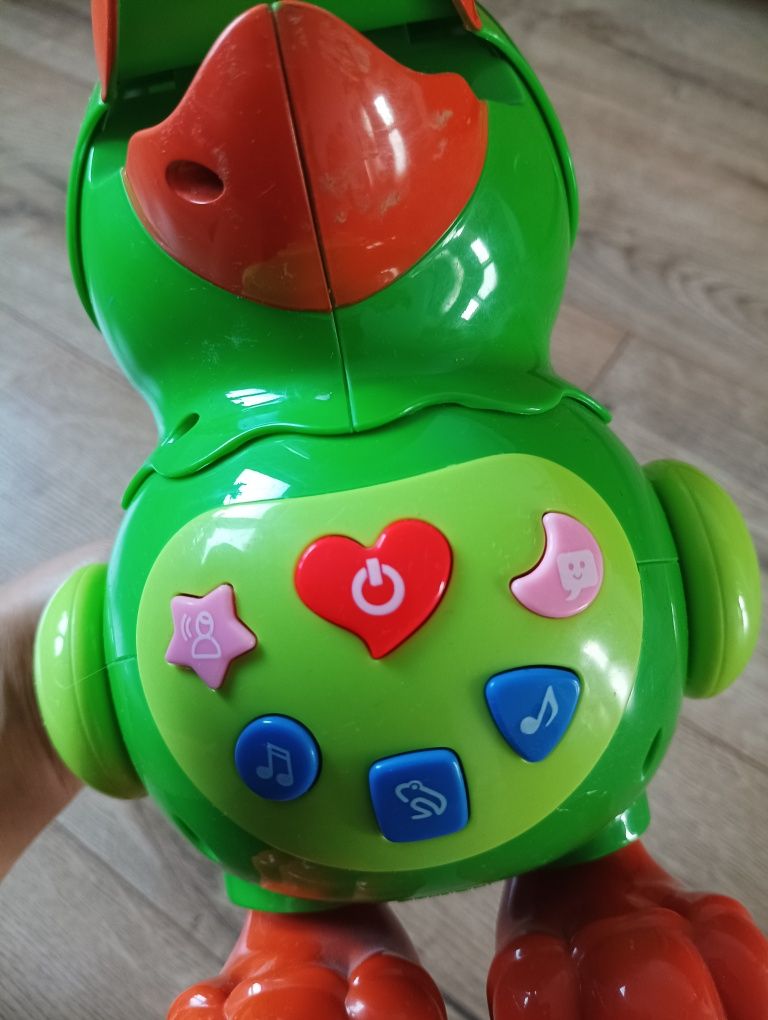 Zabawka edukacyjna dla dzieci gadająca papuga