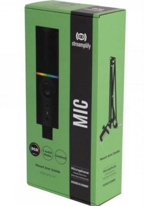 Microfone Streamplify RGB Preto