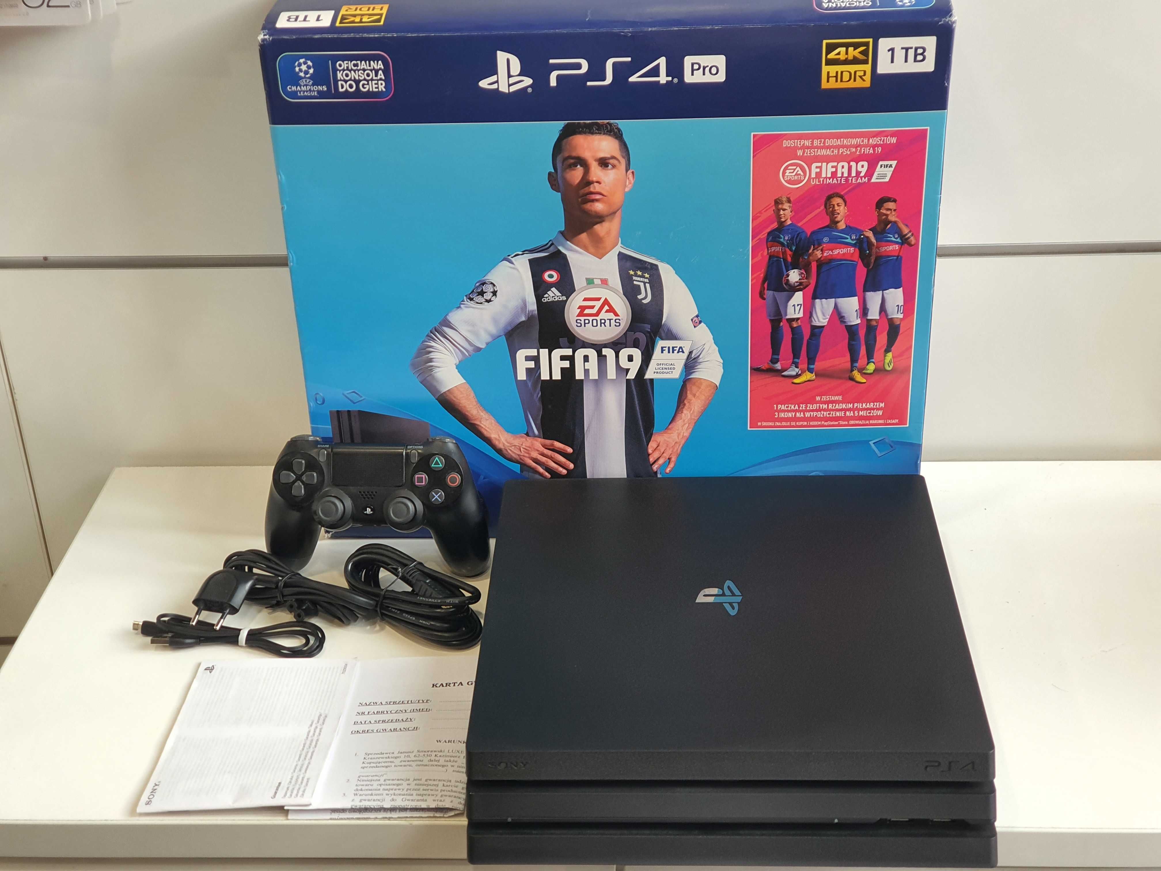 PS4: Sony Playstation 4 PRO, Gwarancja, Fifa, DualShock V2