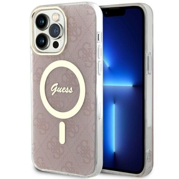 Etui Guess Guhmp14Xh4Stp Na Iphone 14 Pro Max 6.7" - Różowe 4G Magsafe