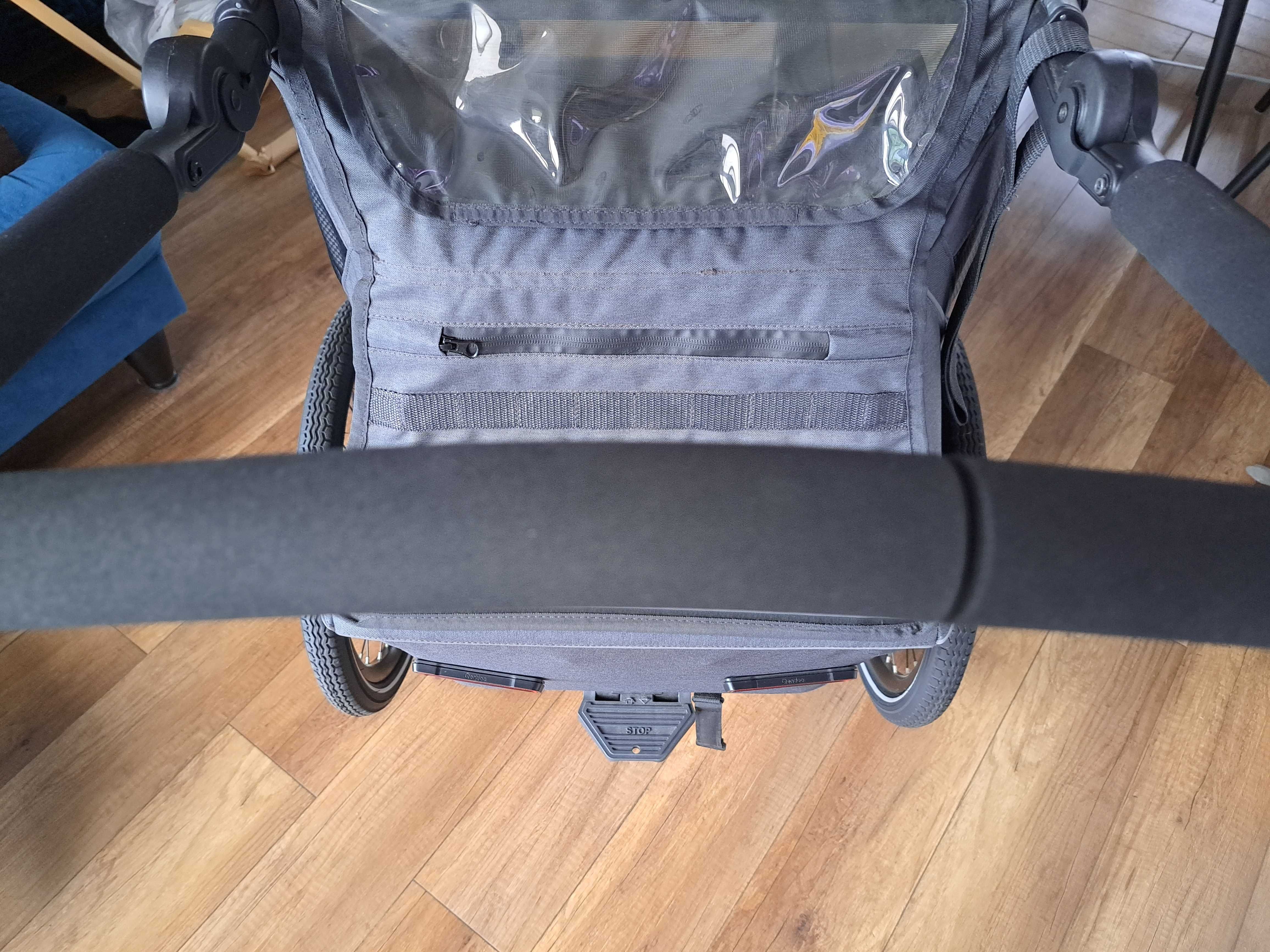 Przyczepka rowerowa Qeridoo Kidgoo 1 jak nowa na gwar. plus k.jogger