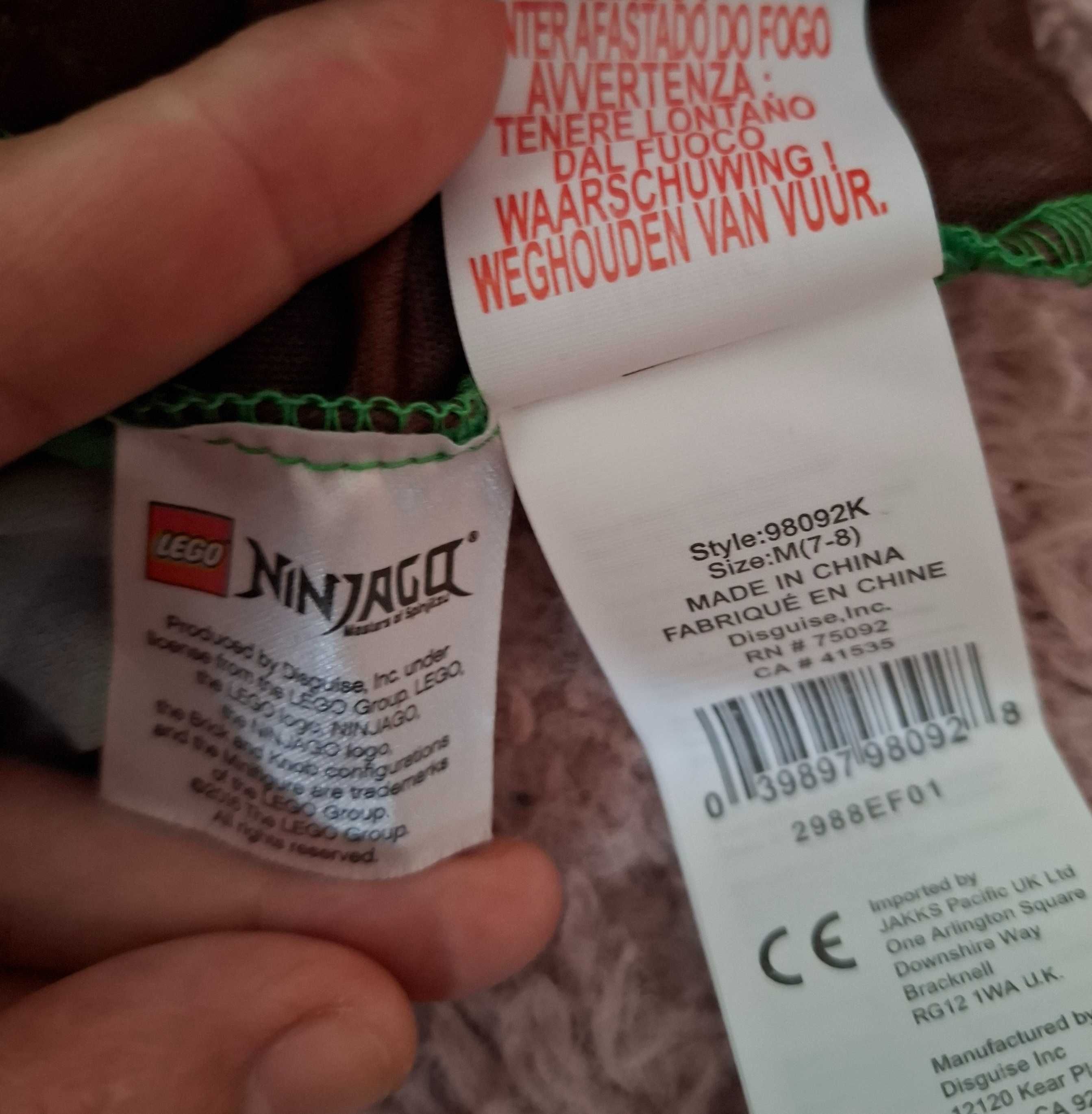 Strój Kostium Przebranie Lego Ninjago Lloyed 122 - 128  Ninja maska