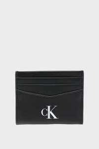 Calvin Klein etui na karty skóra ekologiczna czarny uniseks