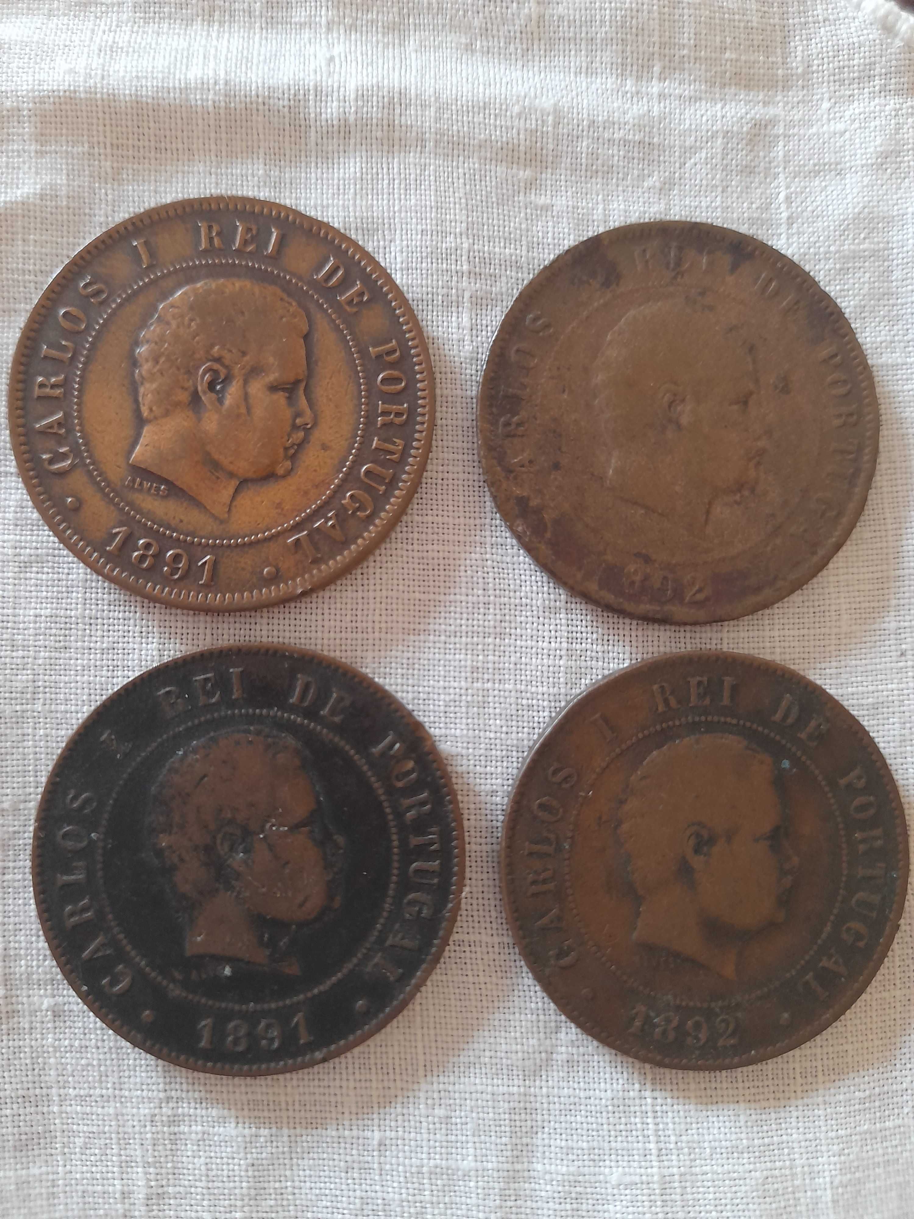 XX Reais de 1891 Linda Moeda de Bronze - Rei D. Carlos I + Oferta