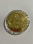 Kolekcjonerska Moneta Bitcoin BTC kolor złoty złota symboliczna moneta