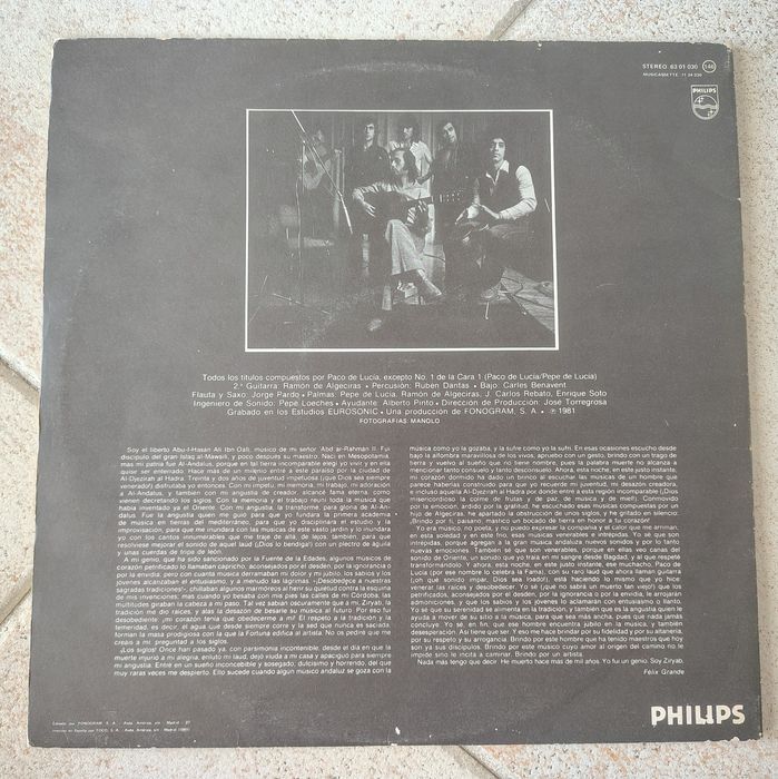 PACO DE LUCIA LP de 1981 raro