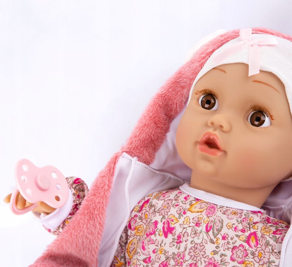 LALKA BOBAS Dla Dzieci INTERAKTYWNA Śpiwa i Mówi po Polsku Duża 45 cm