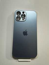 Чехол на iPhone 13 Pro Max, скляний чохол Glass case Sierra blue