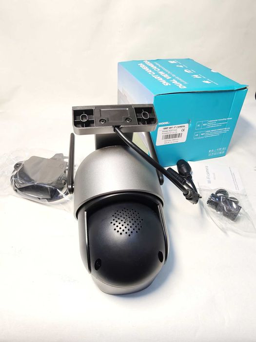 ONVIF Уличная WiFi PTZ поворотная камера zoom 10-x 15МПикс 2,4+5ГГц