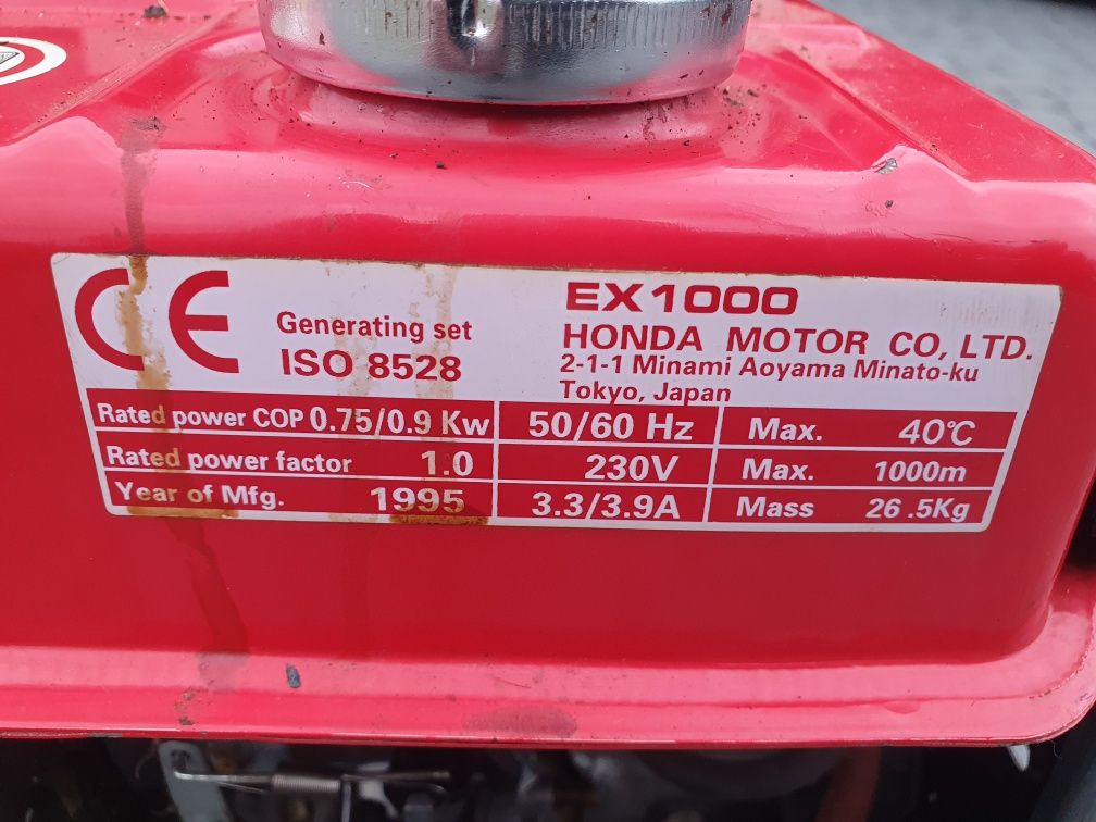Agregat prądotwórczy honda ex1000