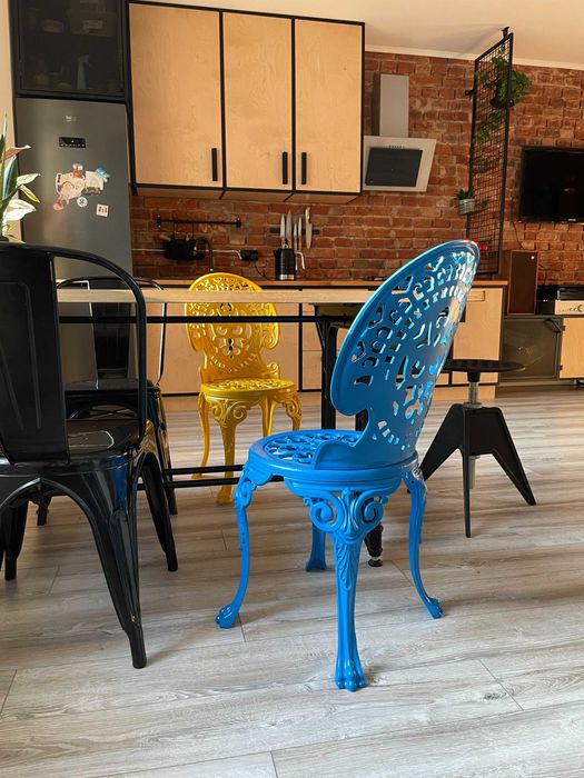 zestaw ogrodowy żeliwny krzesło stół  meble Gartenmöbel Stuhl