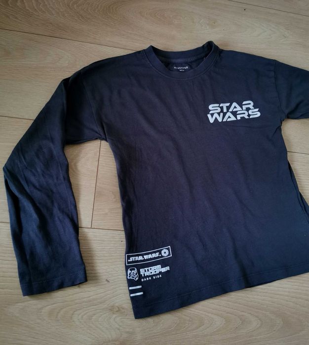 Koszulka Reserved 140 Star Wars, z długim rękawem, stalowa szarość