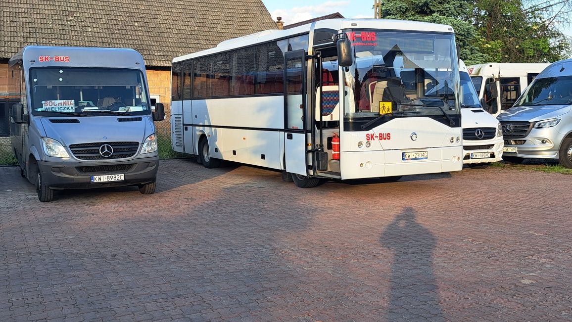 Wynajem busów, przewozy osób od 7-43 os, usługi transportowe