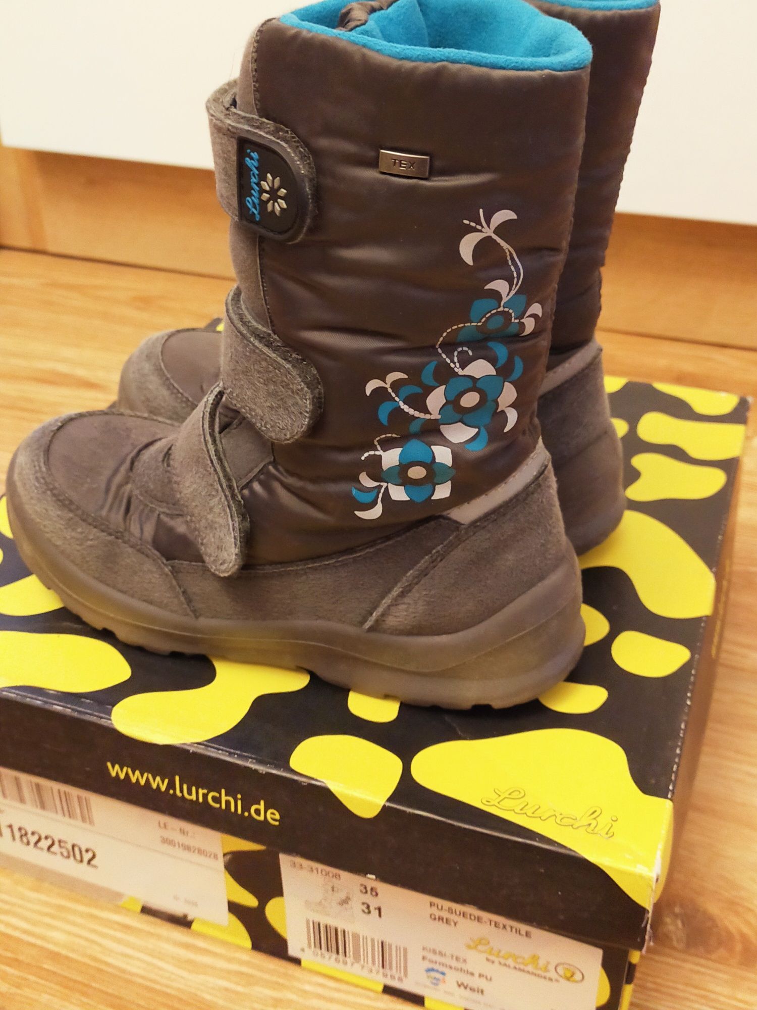 LURCHI Buty zimowe śniegowce gore tex 31