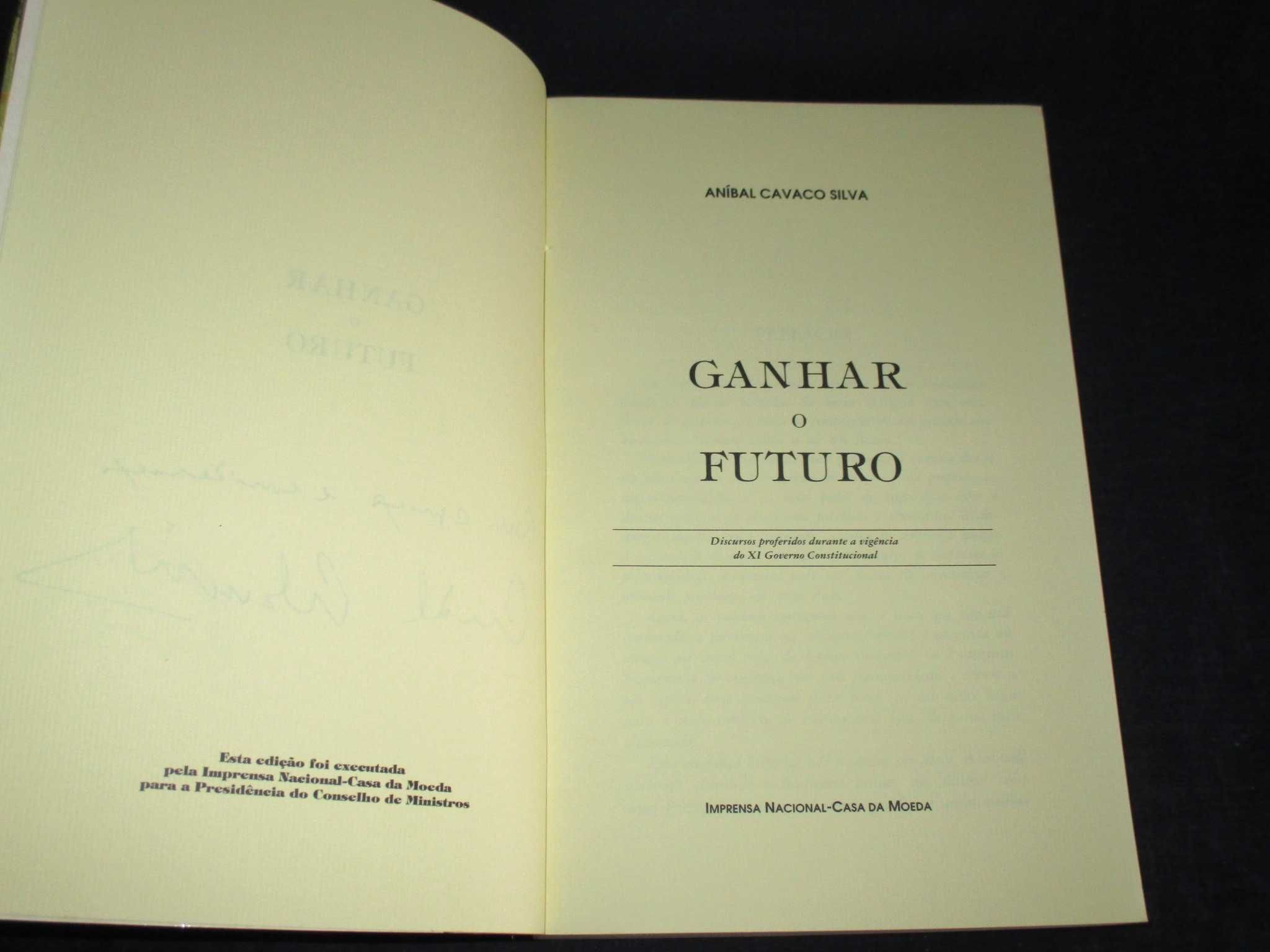 Livro Ganhar o Futuro Cavaco Silva Autografado