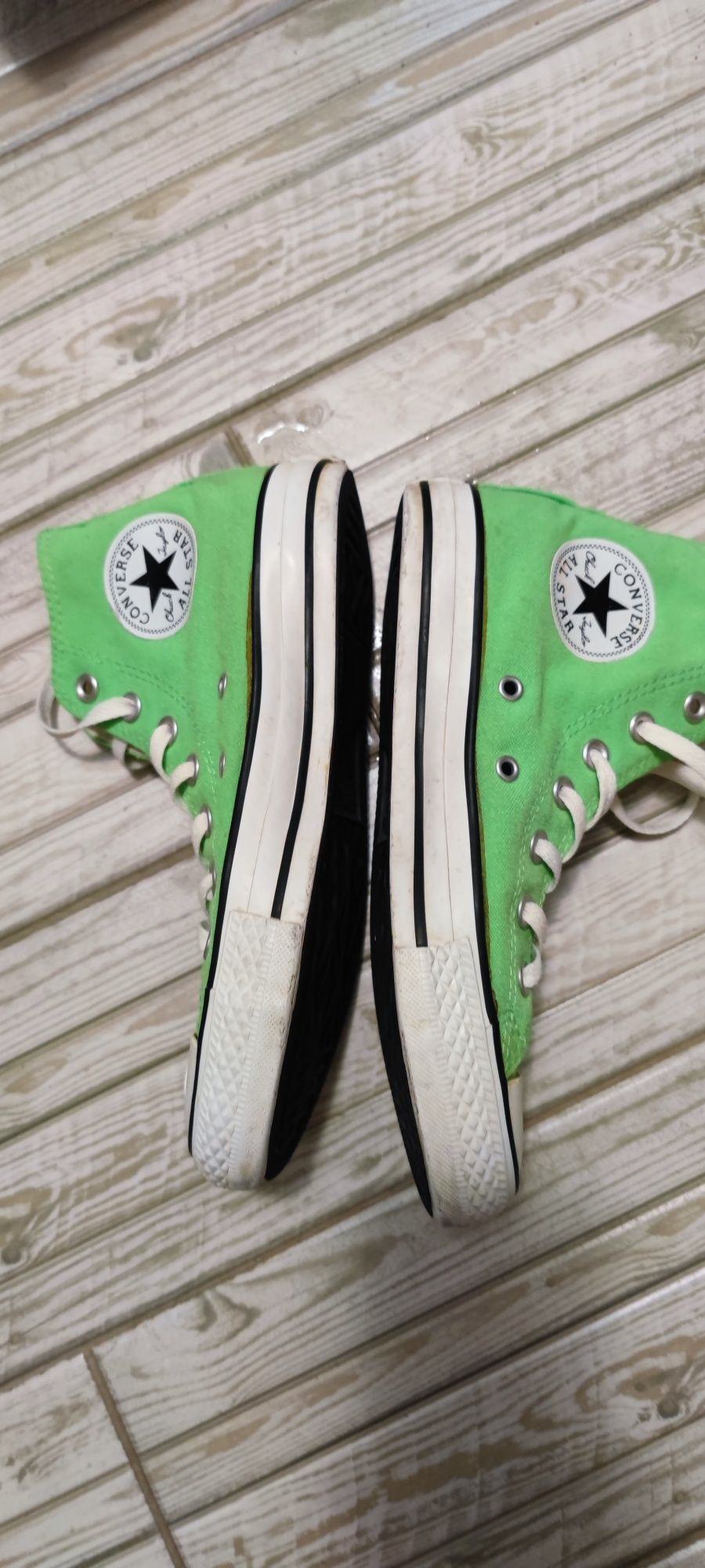 Кеды Converse салатовые, требуют ремонта