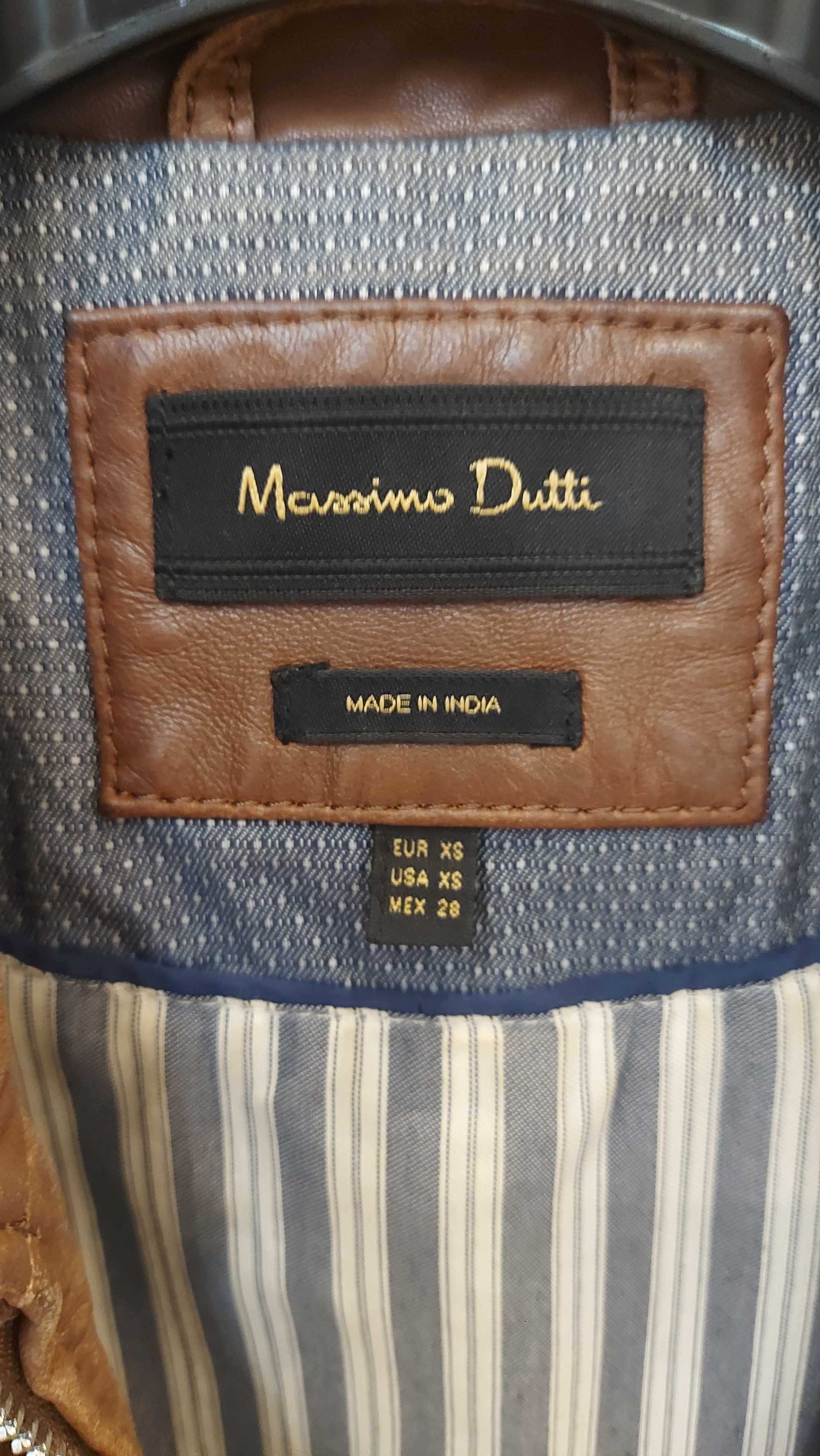 Casaco em pele Massimo Dutti