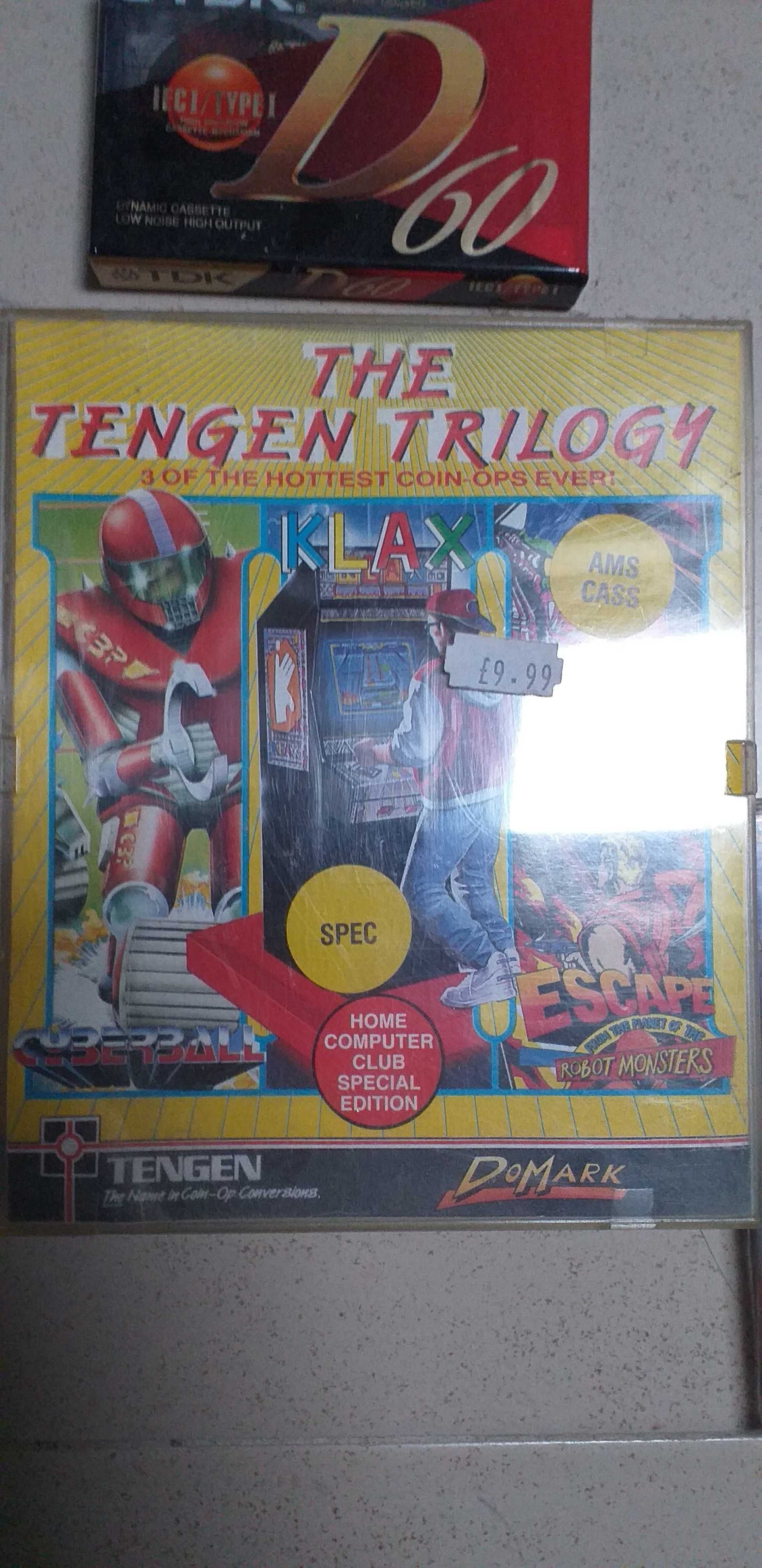 3 jogos ZX Spectrum numa compilação TENGEN dos anos 80 conteúdo selado