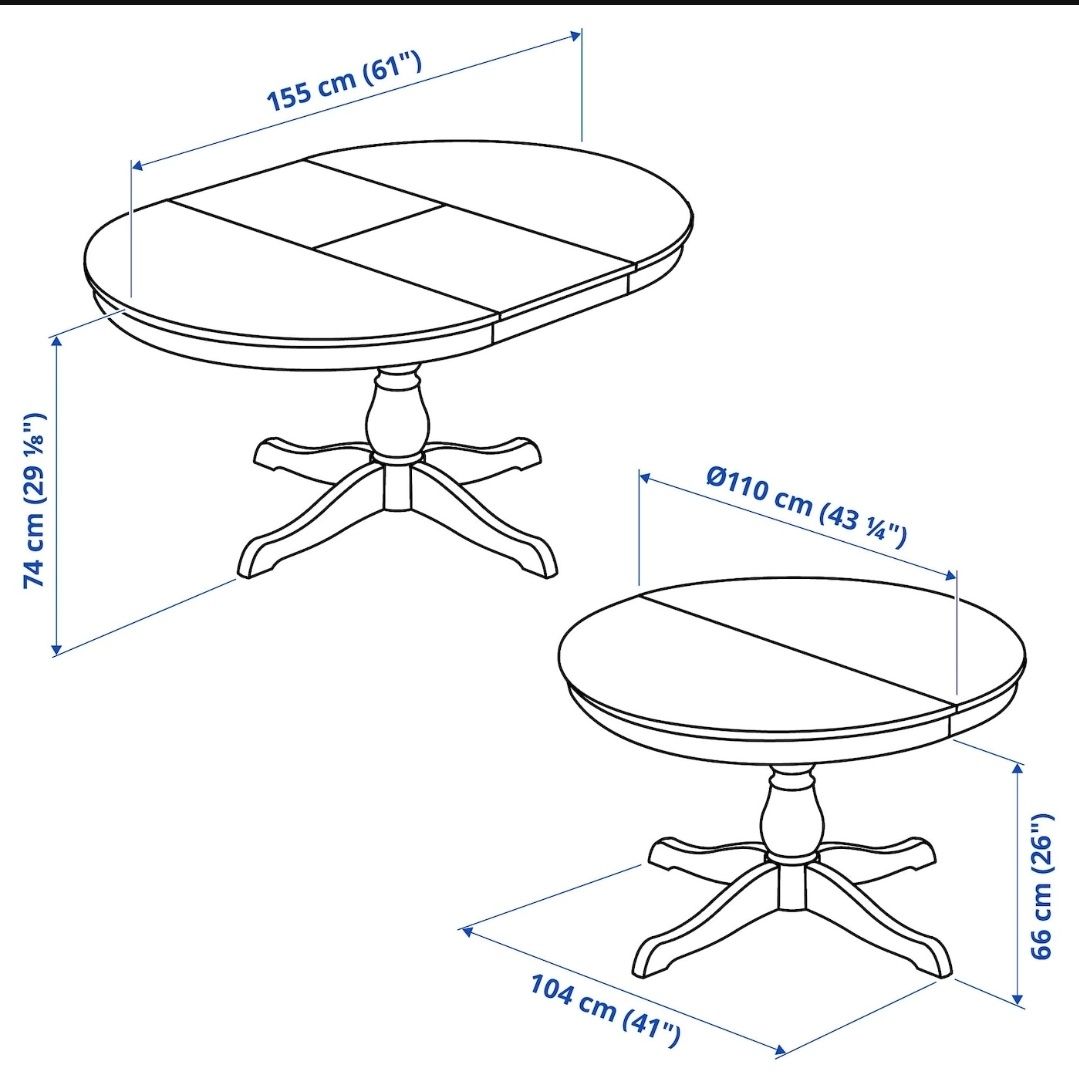 Stół rozkładany Ikea Ingatorp 110/155