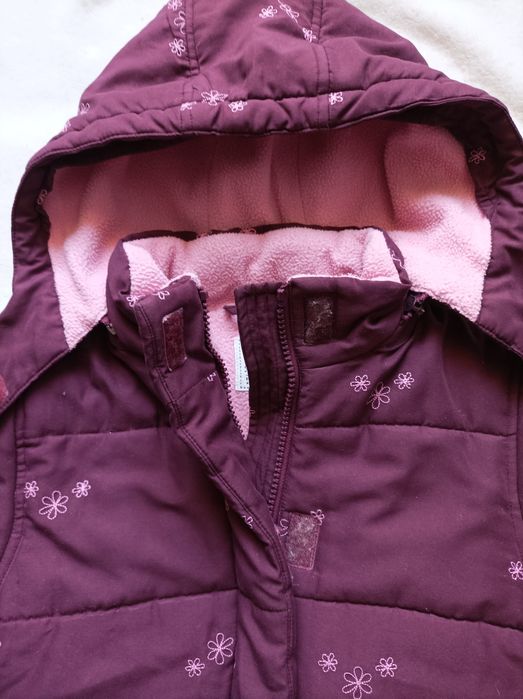 Kurtka zimowa gruba ciepła dla dziewczynki dziewczynka 110 C&A