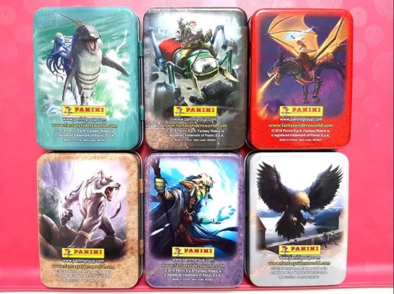 Display Coleção 6 Latas Panini Fantasy Riders 2018