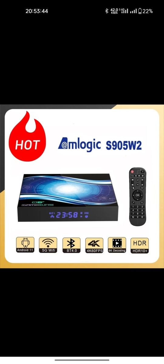 Tv box тв приставка amlogic s905w2 android 11,найкраща за свої кошти