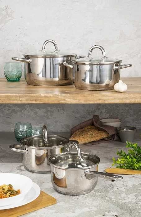 Набор посуды  Ardesto Gemini Gourmet AR1908PS, 8 пр-в/ нерж-ка/ новый