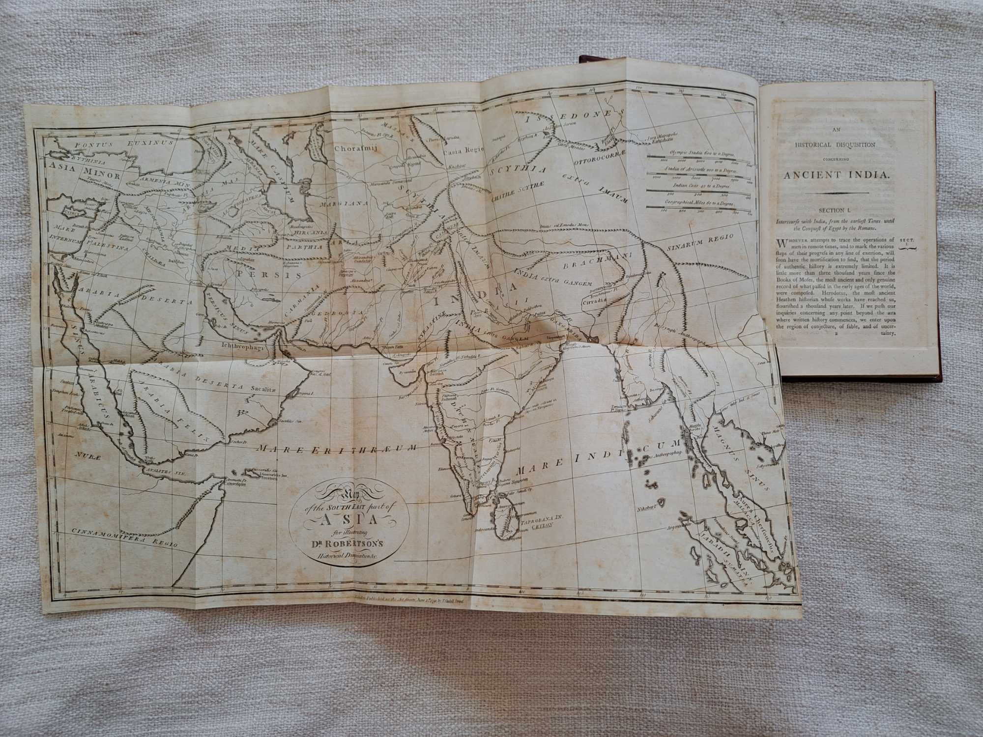 1804 rok. Historia Indii. Rozkładane Mapy