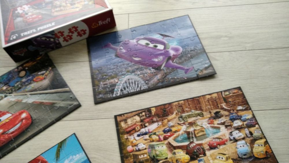 Cztery układanki cars McQueen 4w1 puzzle