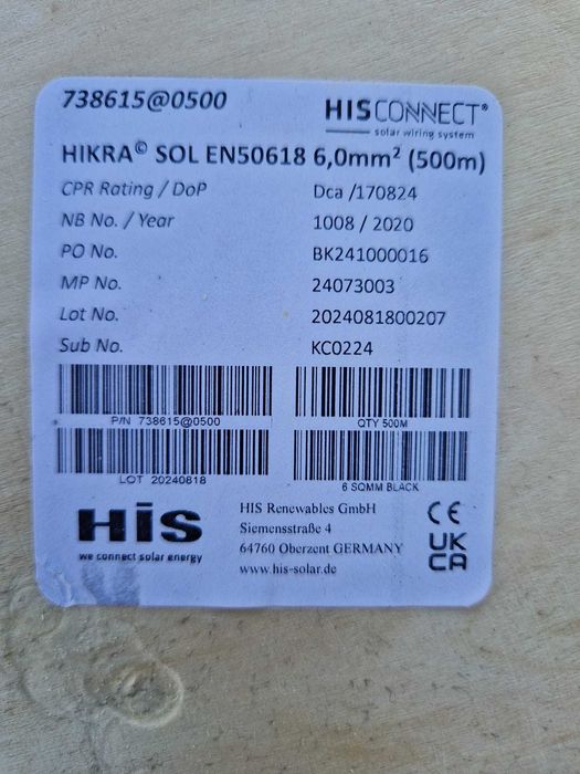 Кабель для сонячних панелів