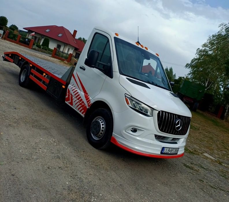 Mercedes sprinter 519 v6 3.0 907 laweta najazd na kat B.