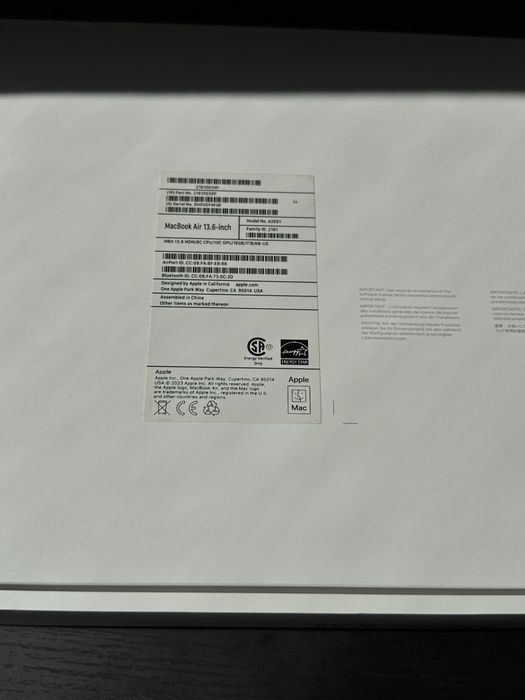 Macbook air M2 16gb/1tb