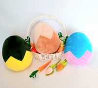 Poduszka dekoracyjna jajko pisanka 2 kolory zygzak 40cm