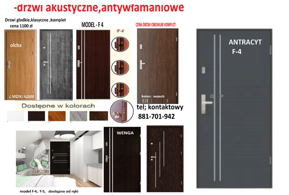 Drzwi z MONTAŻEM ,zewnętrzne ,WEJŚCIOWE do mieszkania-wewnątrzklatkowe