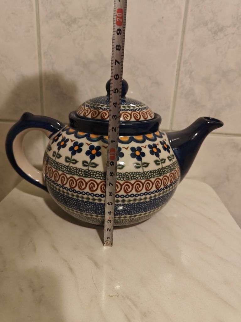 Czajnik/dzbanek/imbryk ceramiczny 1,5 litra - bolesławiec