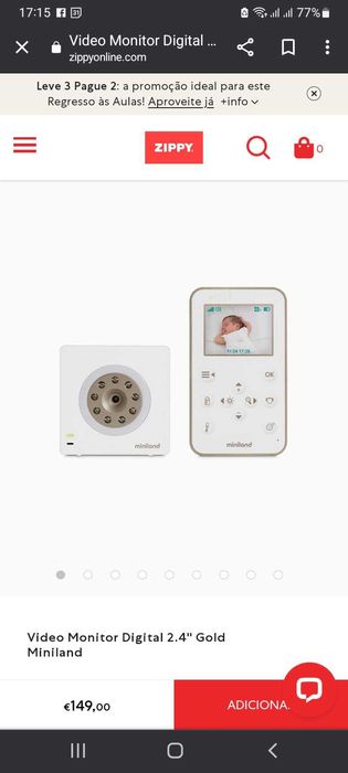 Câmera para bebé (vídeo monitor)