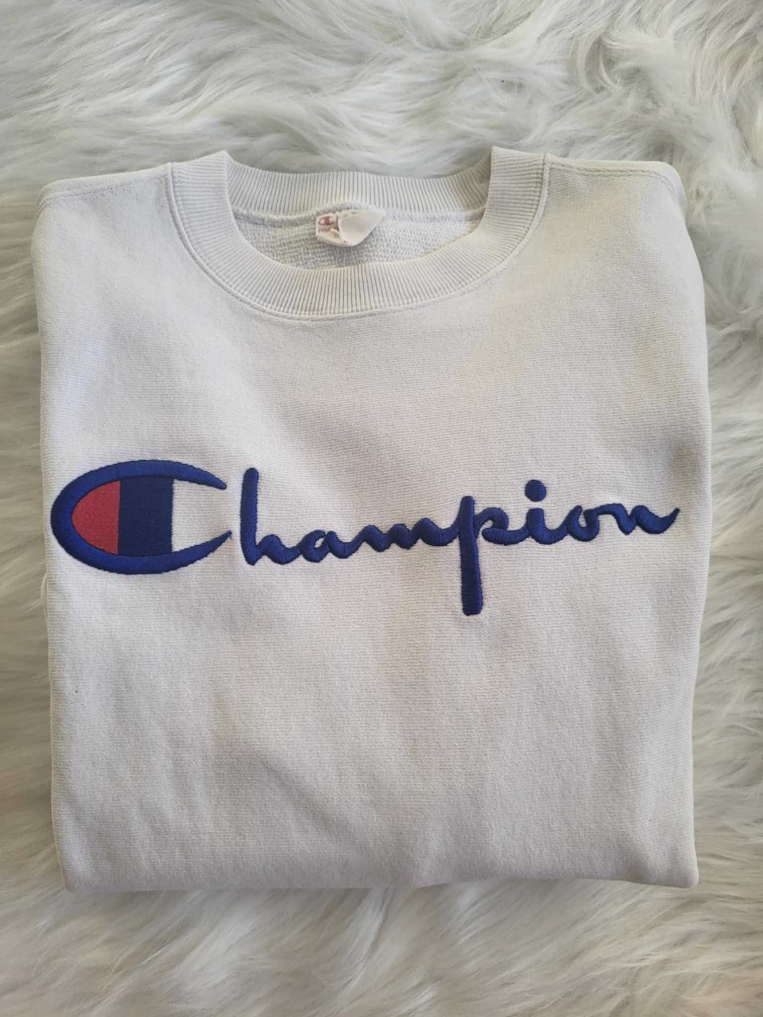 Biała bluza Champion S Biała bluza damska Champion S 100% bawełna