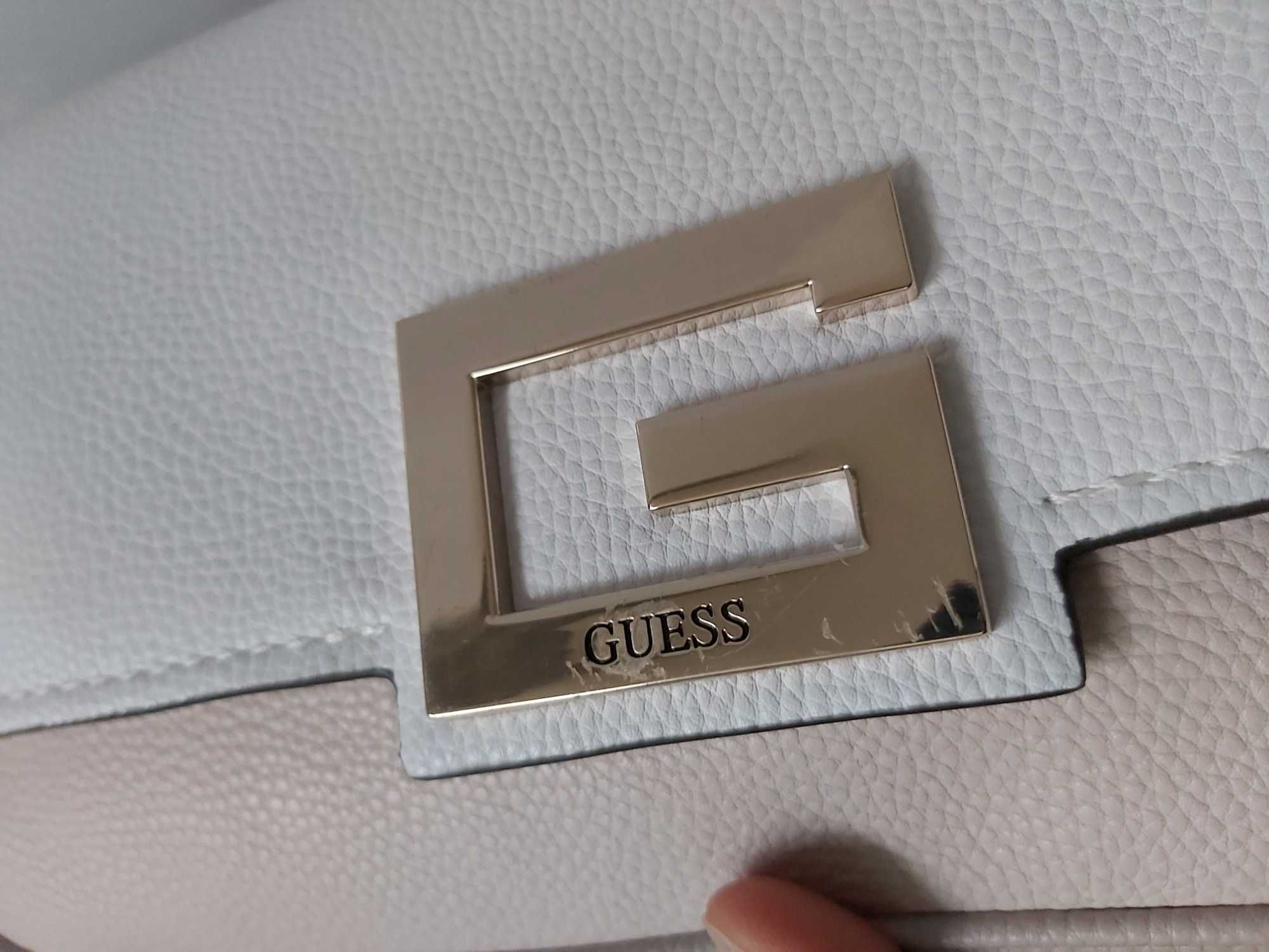 NOWA torebka GUESS elegancka  bezowa rózowa torba koktajlowa