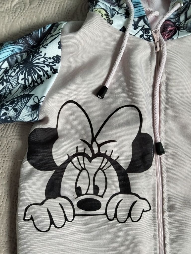 Śliczna przejściowa kurtka dla dziewczynki handmade 104 stan bdb